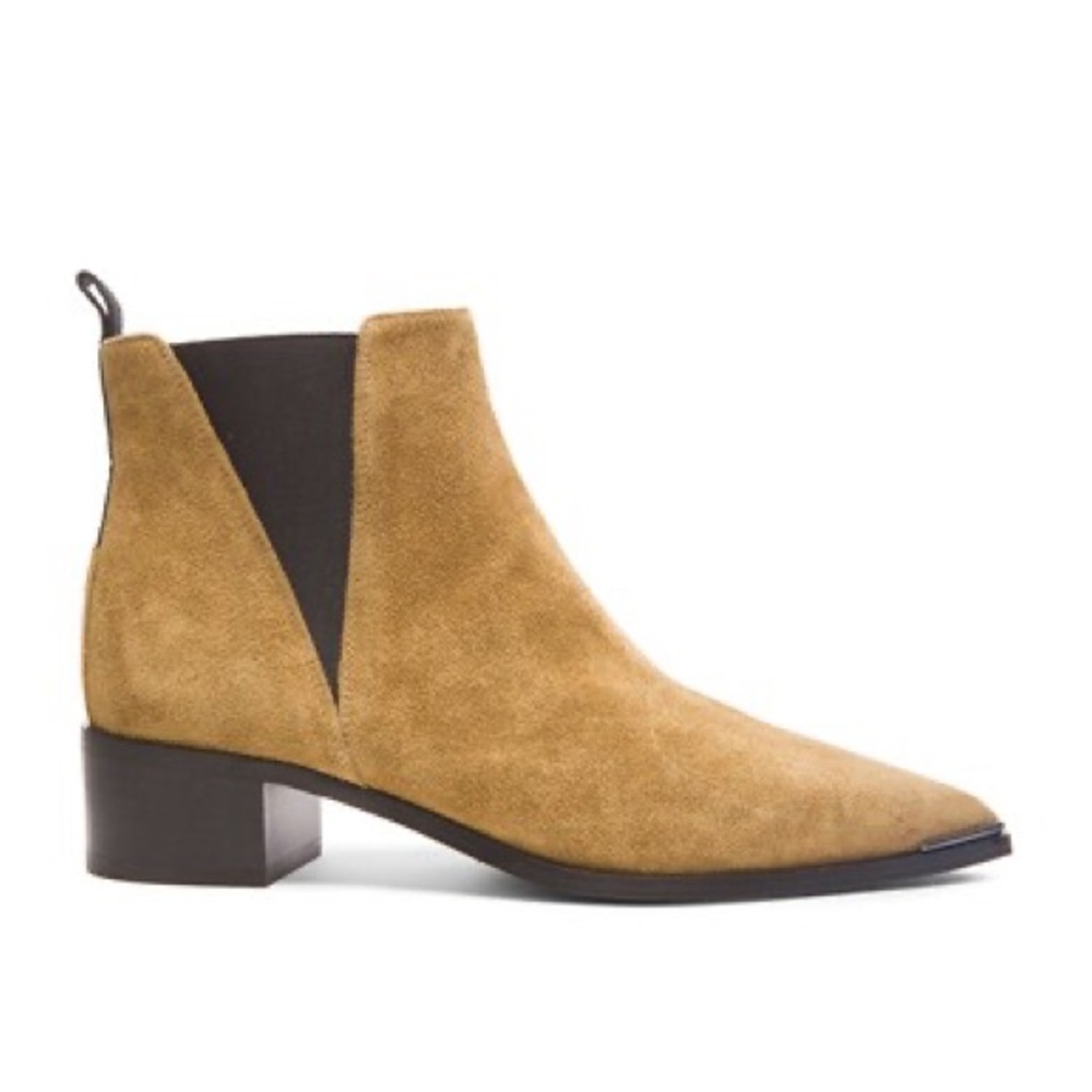 ACNE STUDIOS Jensen Suede Ankle Boot - Dark Sand